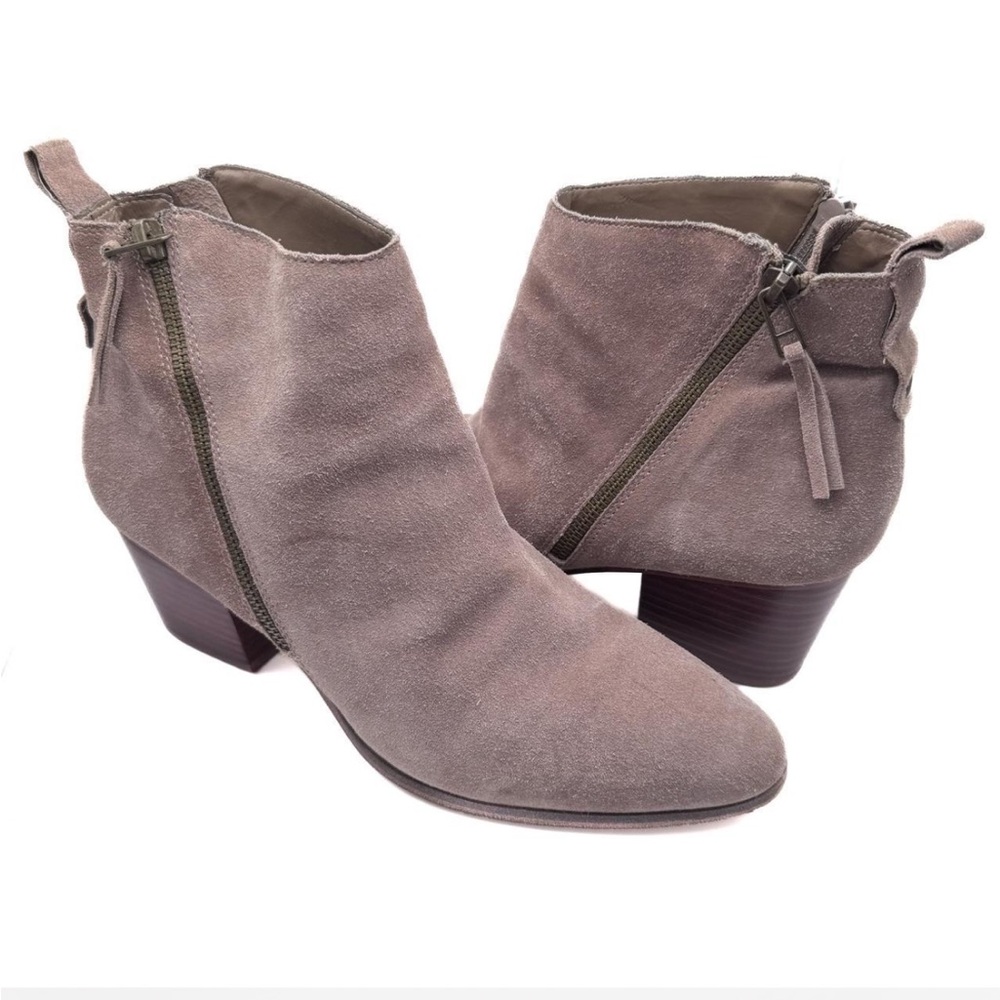 Sole Society Beige Suede Ankle Boots - Picture 2 of 5
